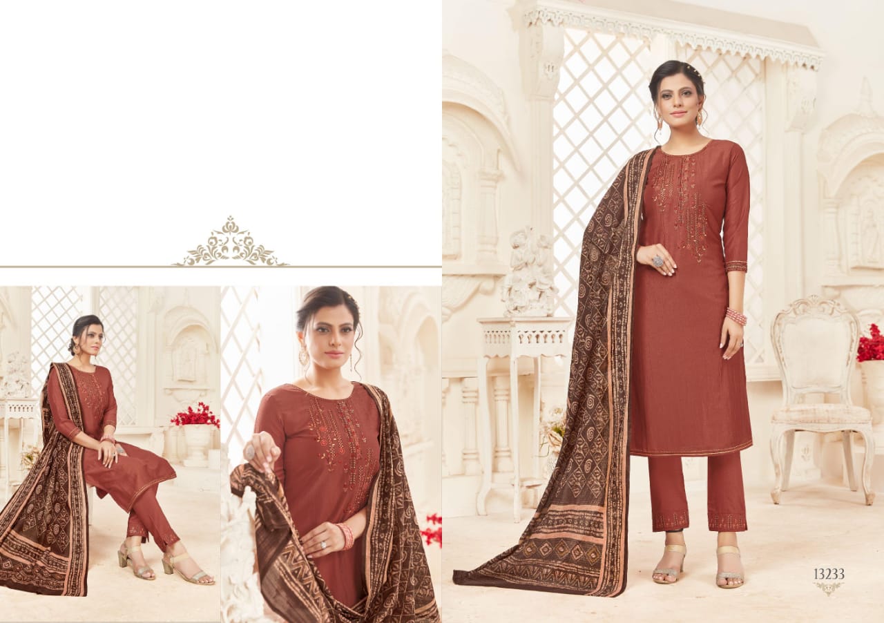 Kivi Purika 5 Heavy Fancy Wear Embroidery Designer Ready Made Suit Collection